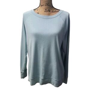 Eddie Bauer Large Womens Sweater Light Blue Long‎ Sleeve Crewneck